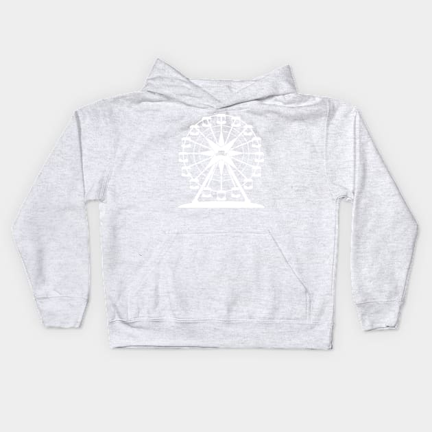 Ferris Wheel (White) Kids Hoodie by BBPGames